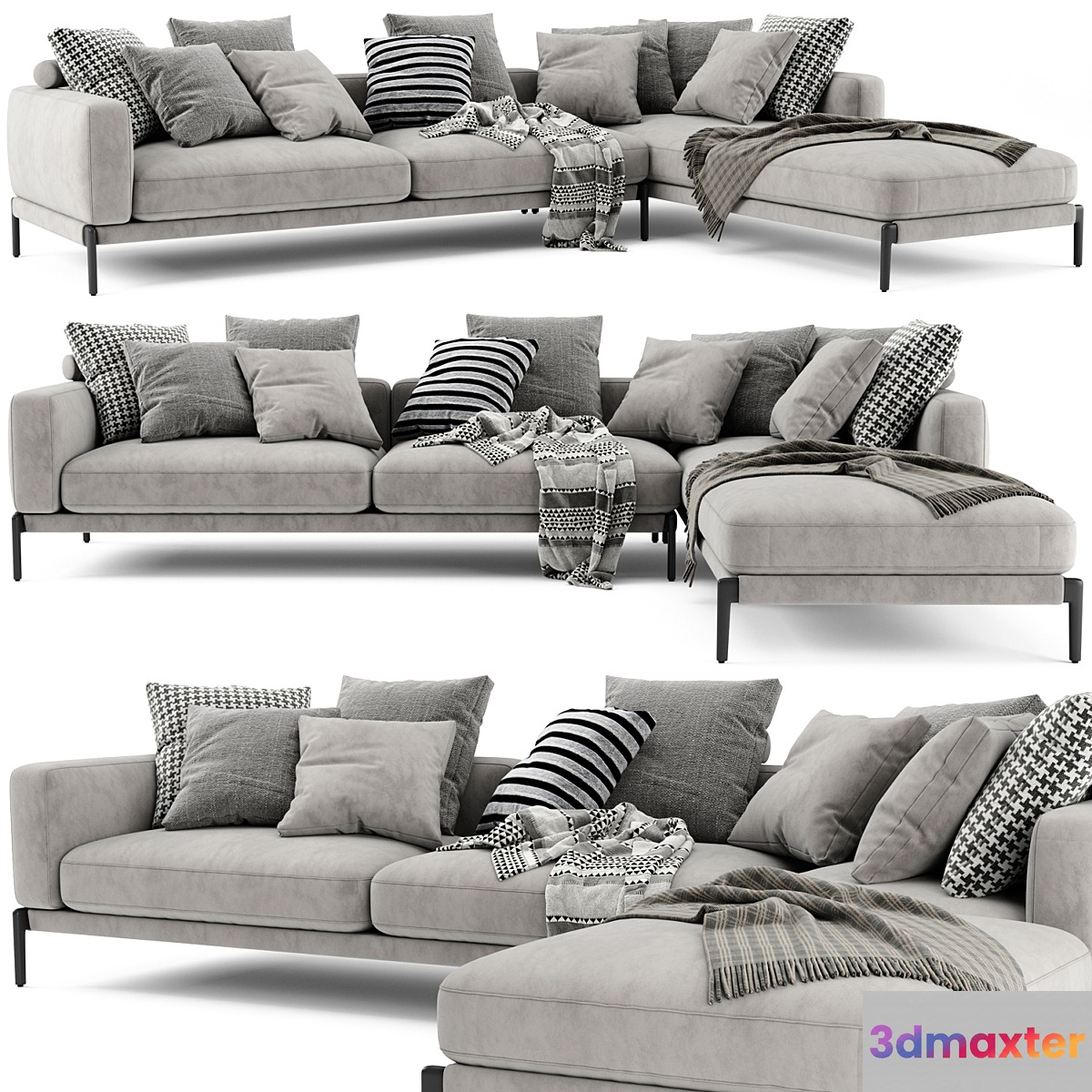 Flexform Romeo Chaise Longue Sofa 3D Max
