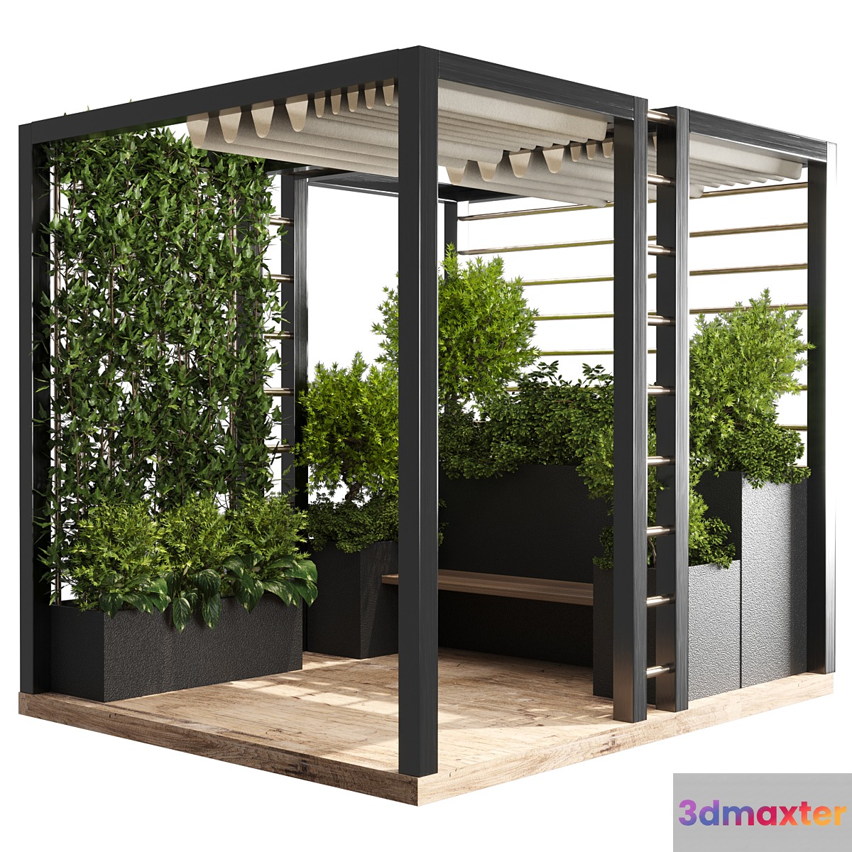 Landscape Furniture with Pergola and Roof garden 01 - No.2