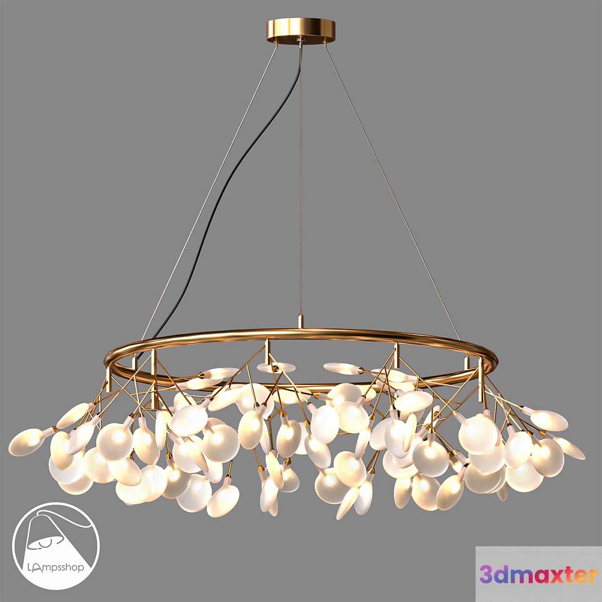 LampsShop.ru L1009 Chandelier Gold Tree Сircle 3D Max