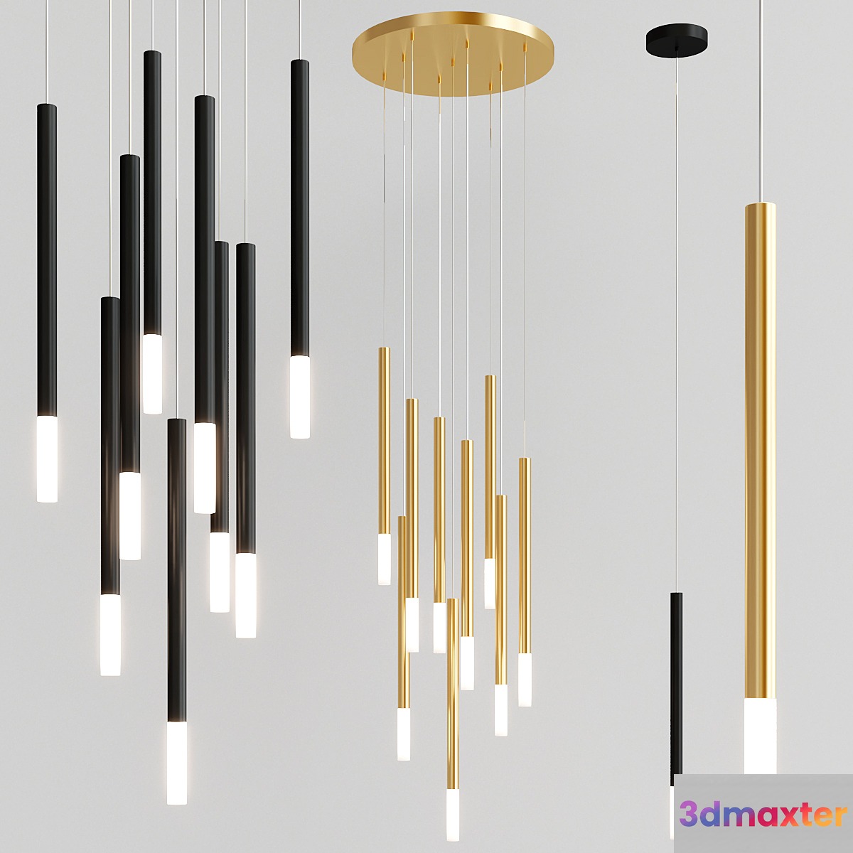 ZEN pendant light collection 3D Max