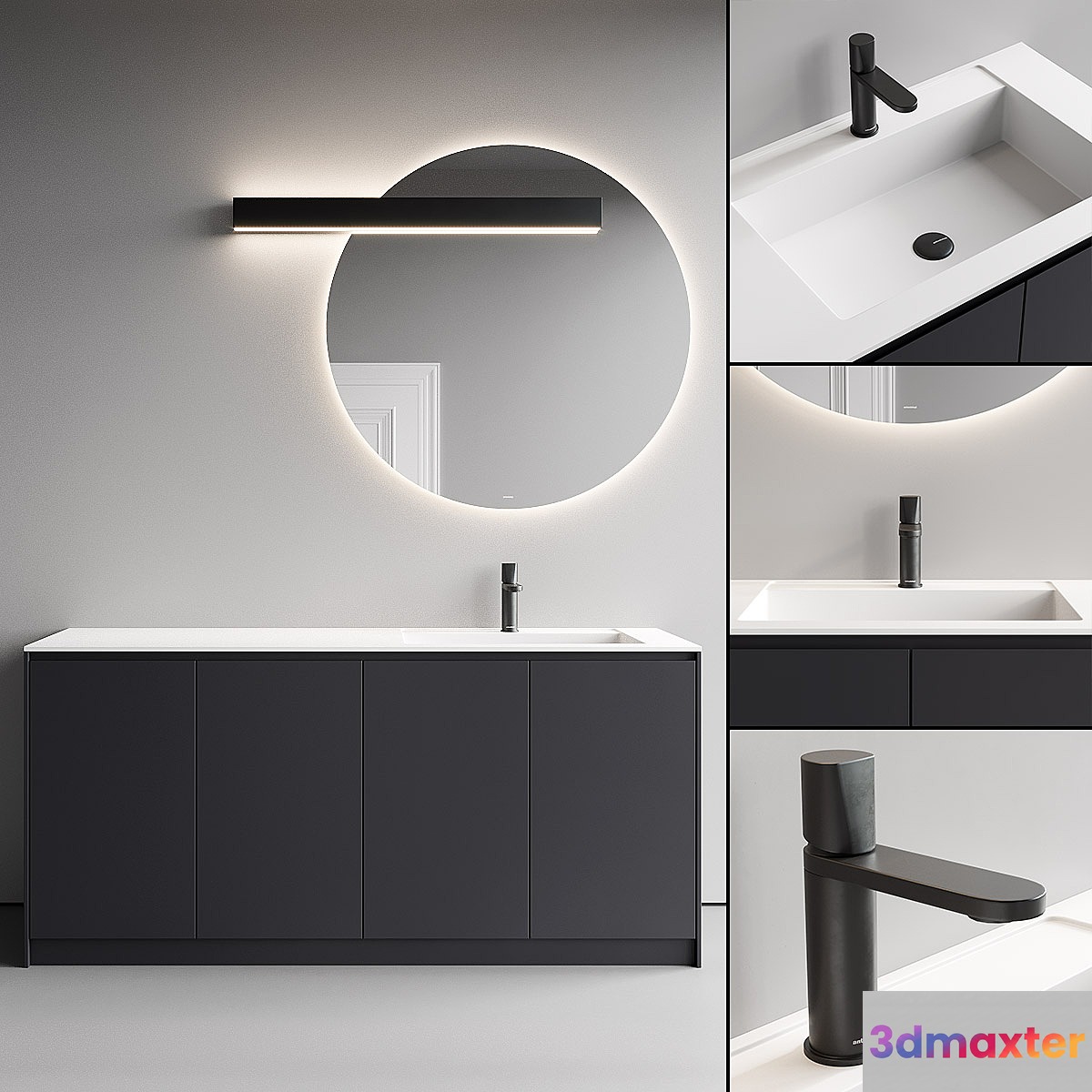 Antonio Lupi Design Piana Vanity Unit Set 1 - No.2 3D Max