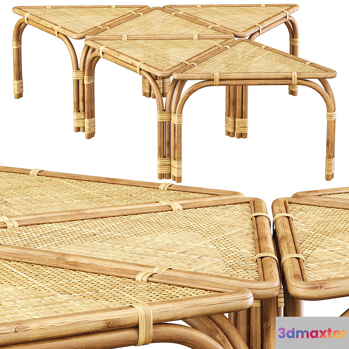 Modular rattan tables