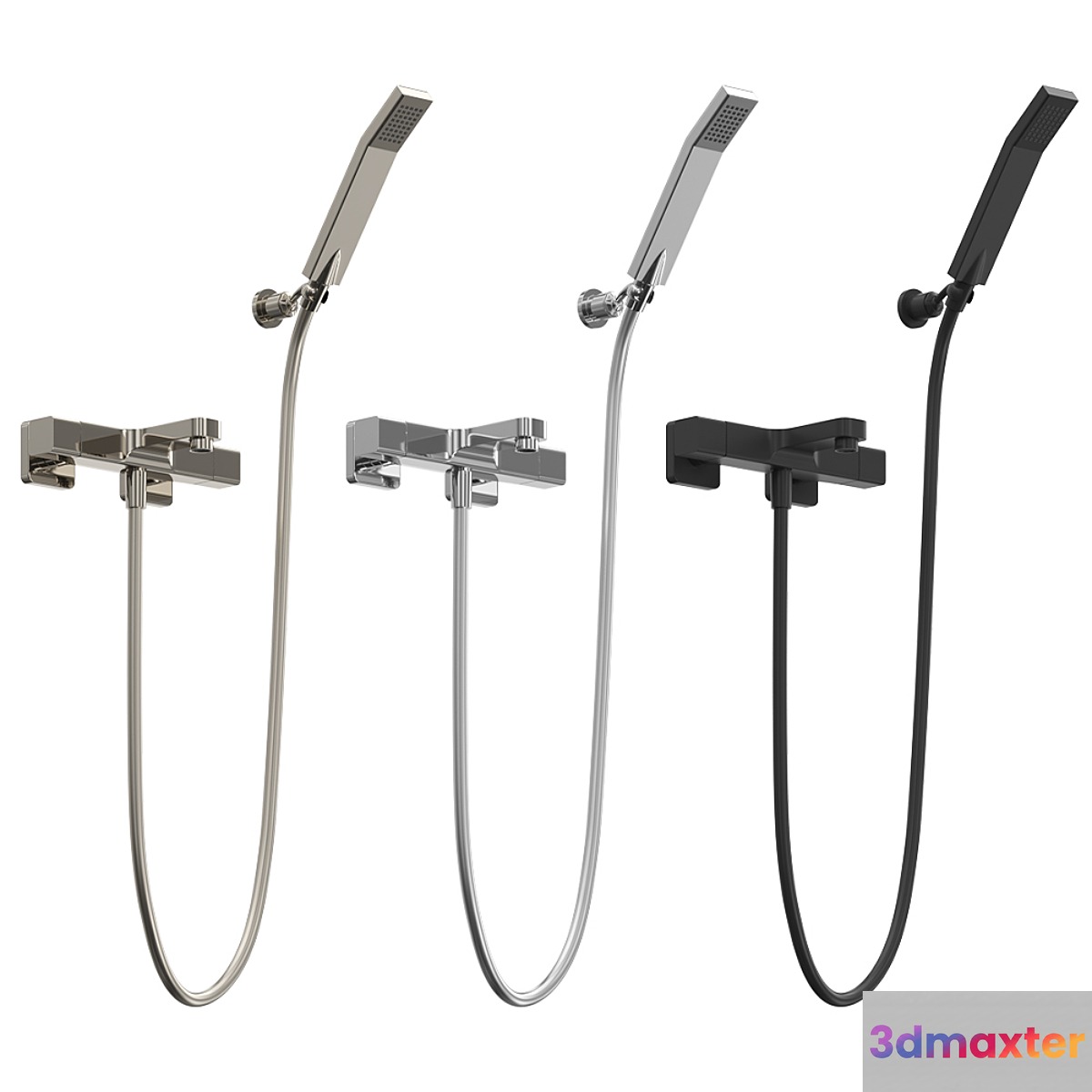Thermostatic bath faucet with shower set Cisal Cubic