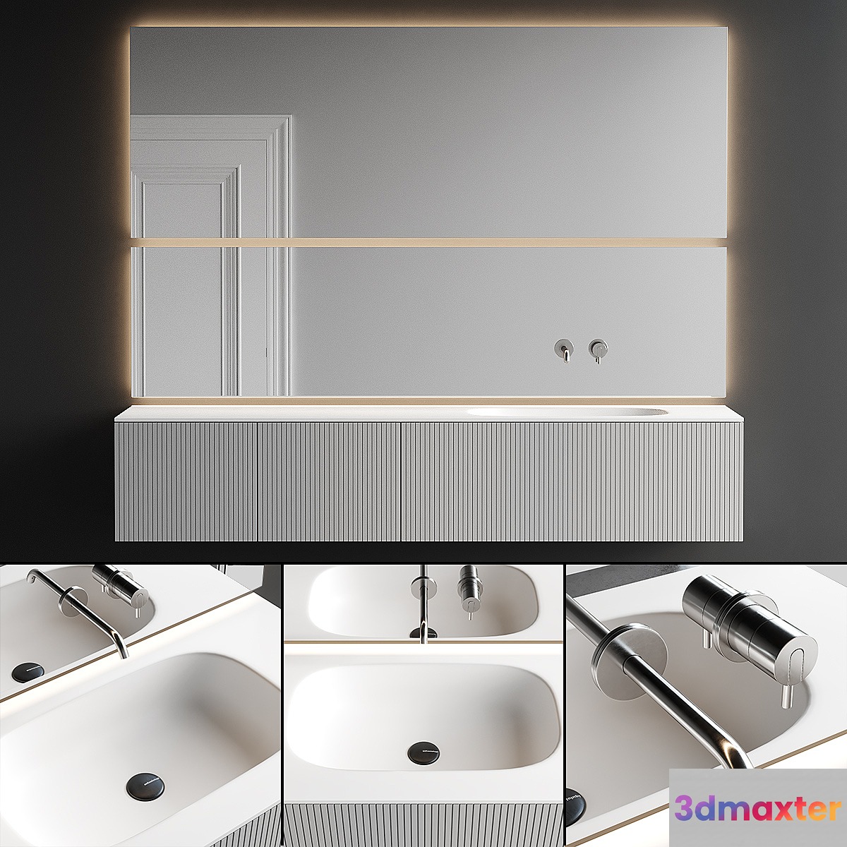 Antonio Lupi Design Binario 12 Vanity Unit Set 2 3D Max