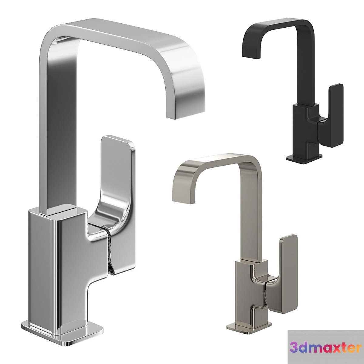 Single lever washbasin faucet EnergySave Cisal Cubic 3D Max