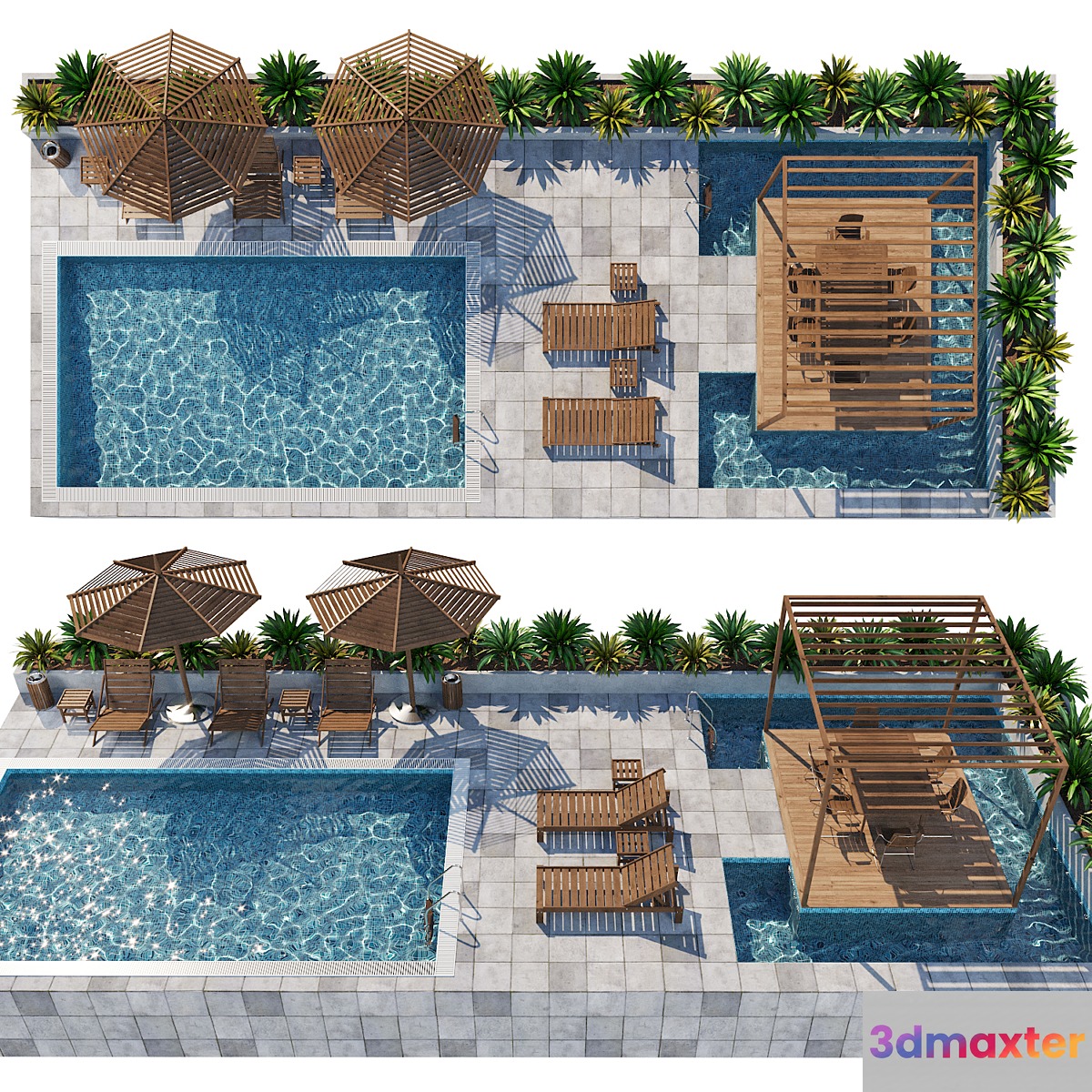 Swimming pool 3D Max