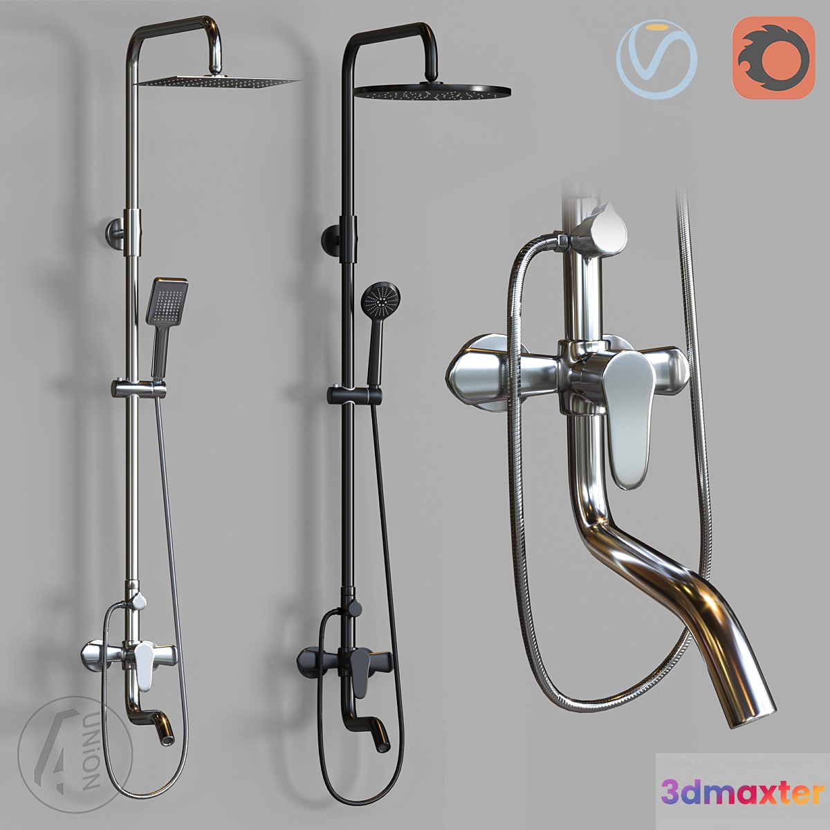 Shower system SHR-0020 3D Max