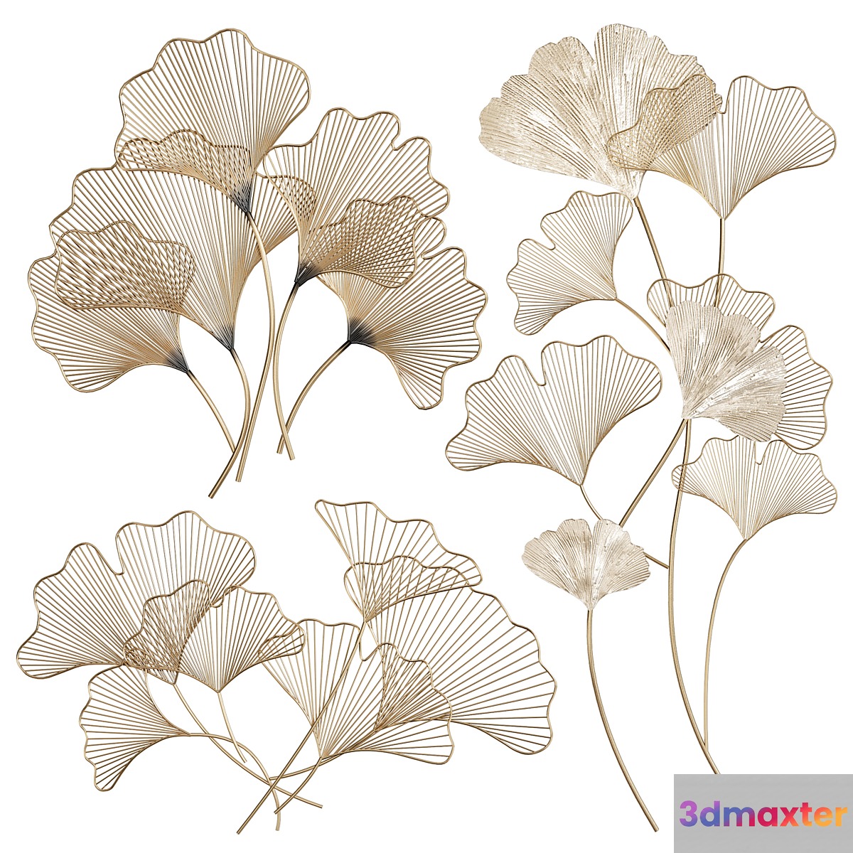 Ginkgo wall decor 2 3D Max