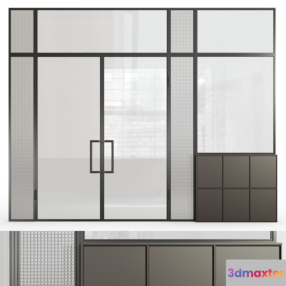 Glass partition 9 3D Max