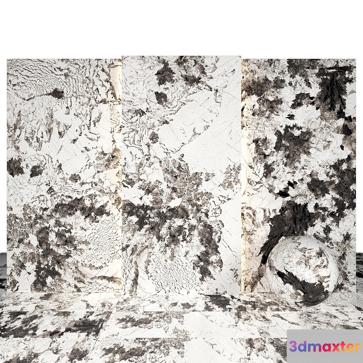 Lotus white marble 3D Max