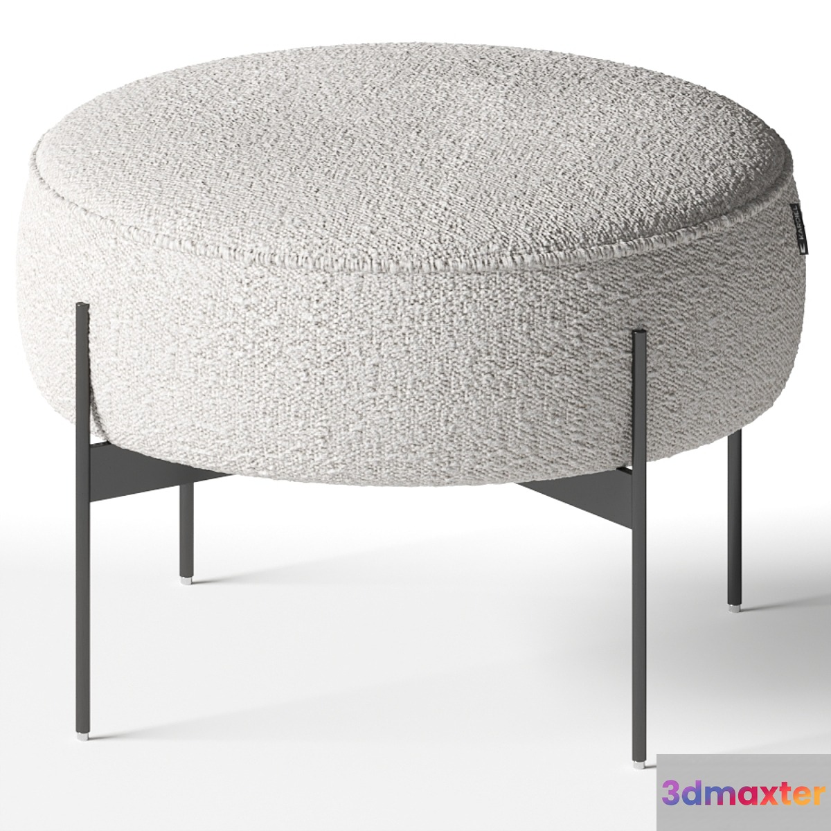 Kardiel - Dot Fabric Ottoman 3D Max