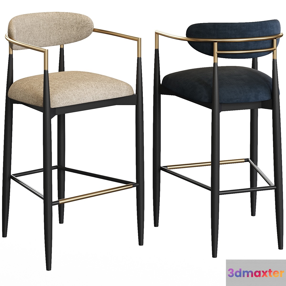 Arhaus Jagger barstool 3D Max