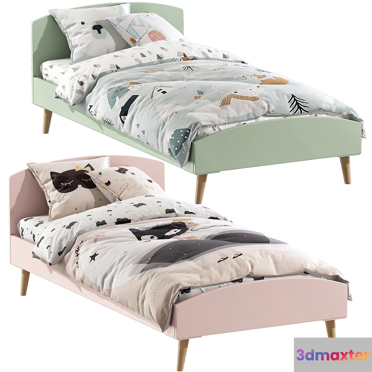 Lit enfant LIGNE CONFETTI - vert - No.2