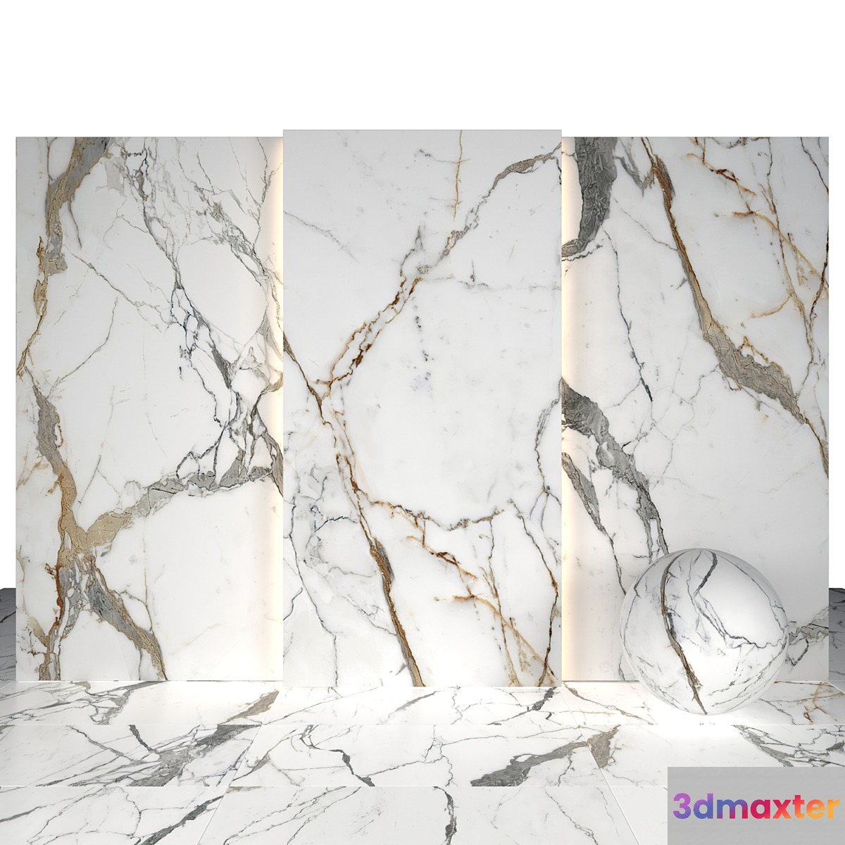 Origines Gold Marble 02 3D Max