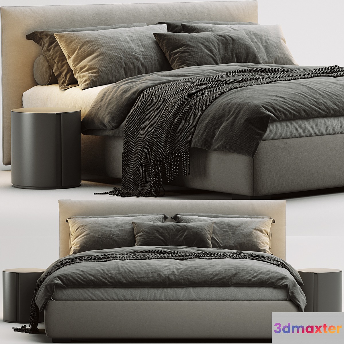 Meridiani Scott Bed 3D Max