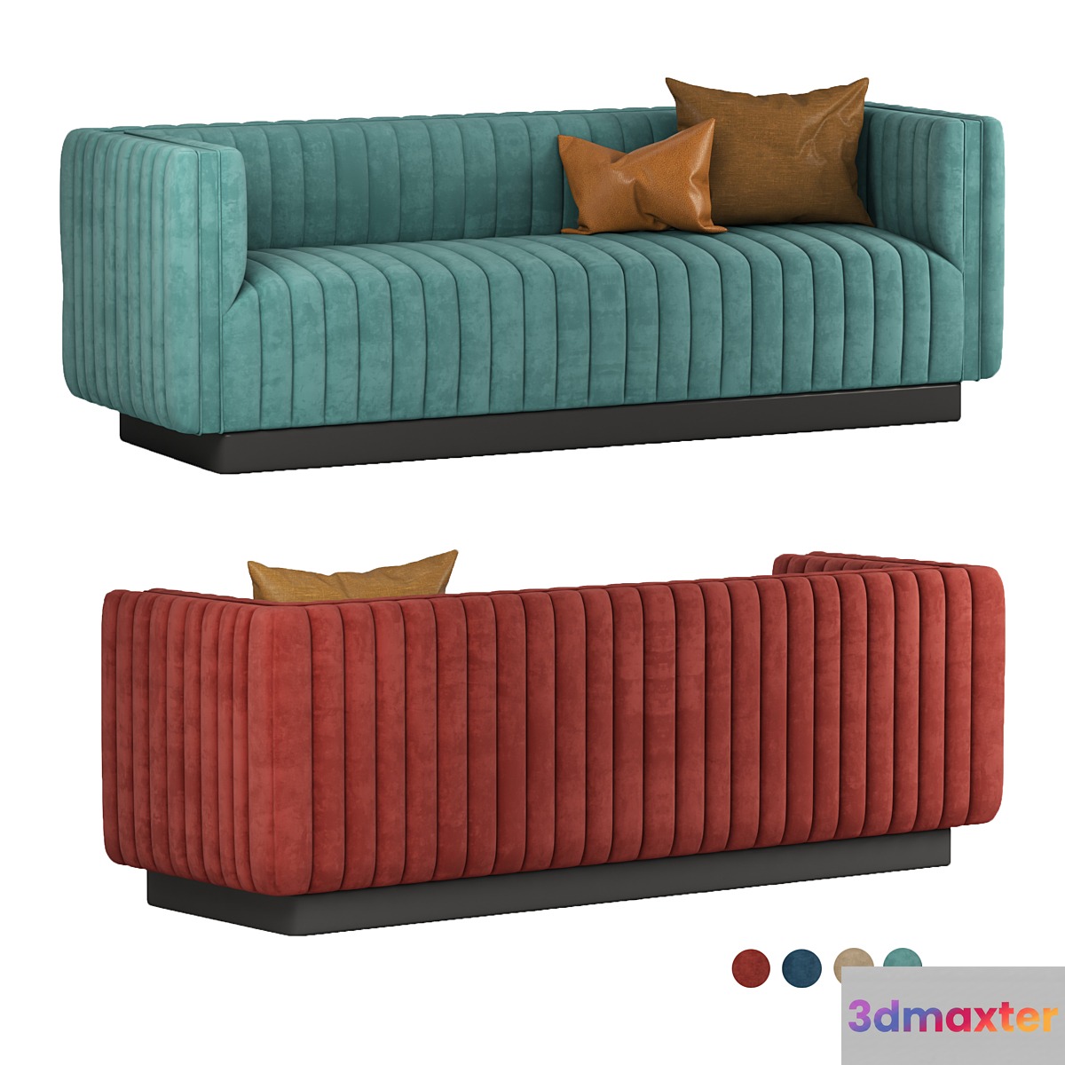 Conjure Tufted Velvet Sofa in Emerald