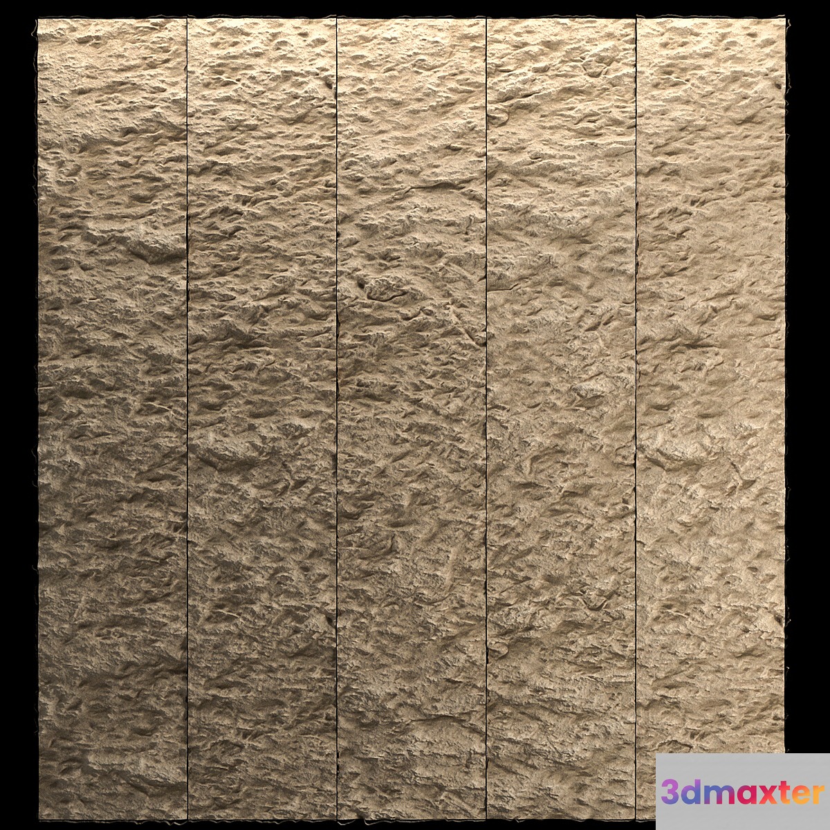 Stone wall panel 3D Max