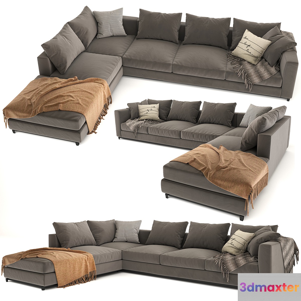 Minotti Andersen corner sofa 3D Max