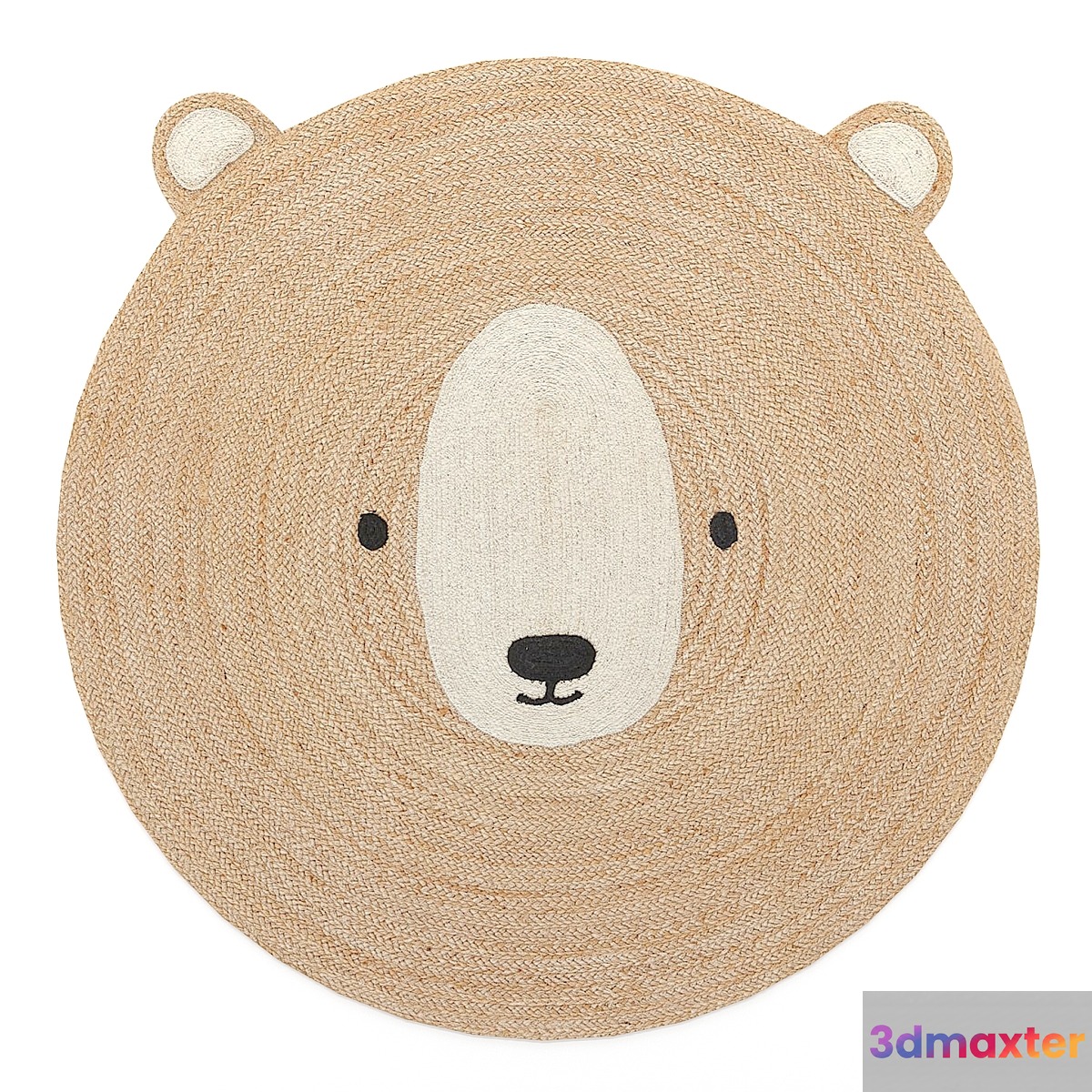 Round jute rug HM 3D Max