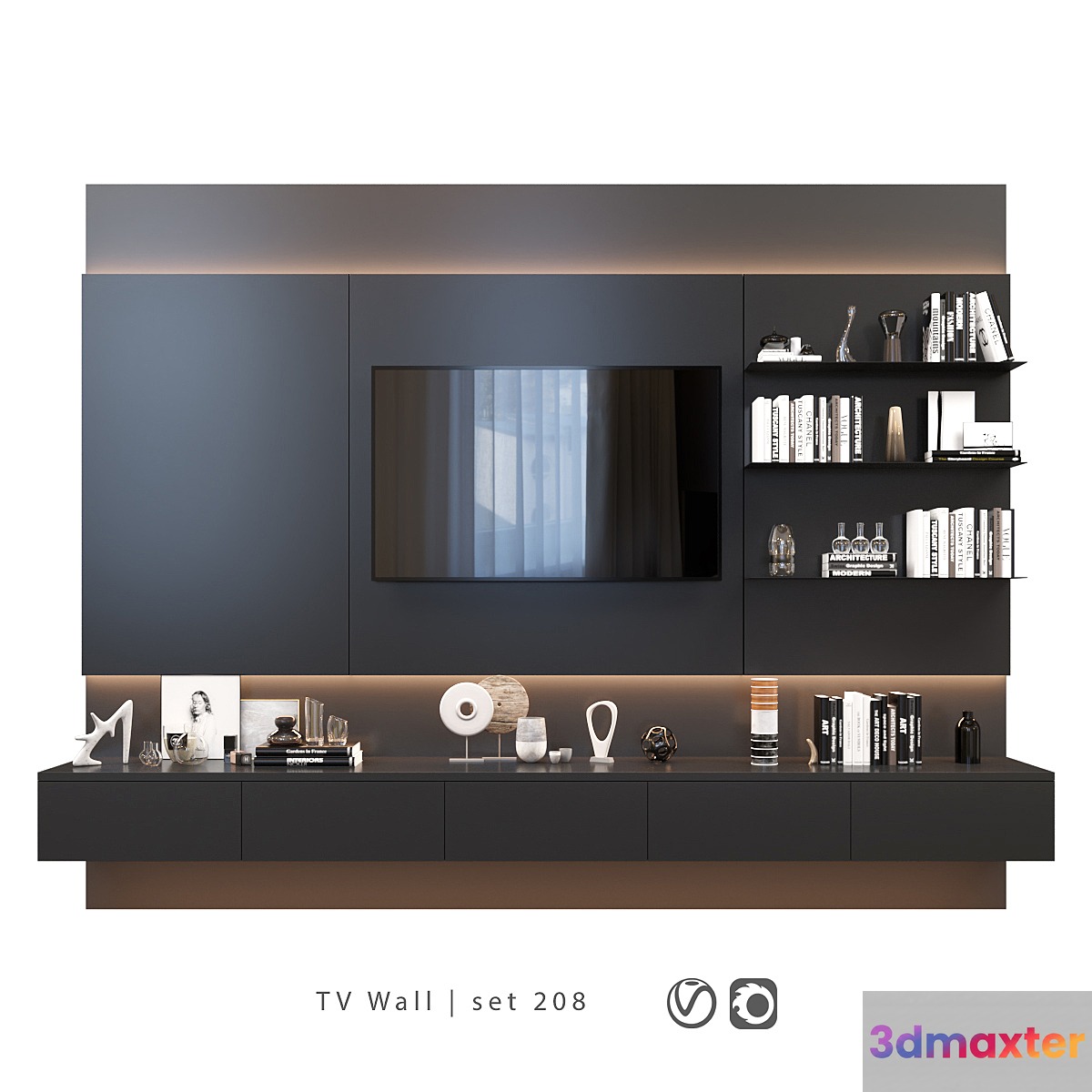 TV Wall | set 208 3D Max