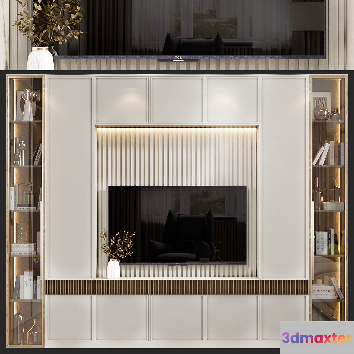 Neoclassical TV wall 015