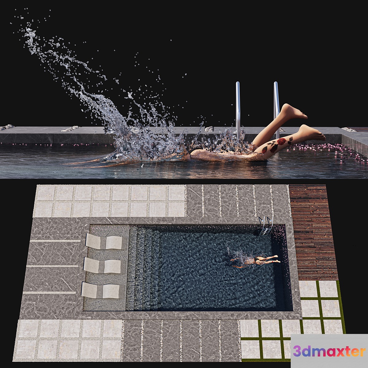 Swimming pool diving