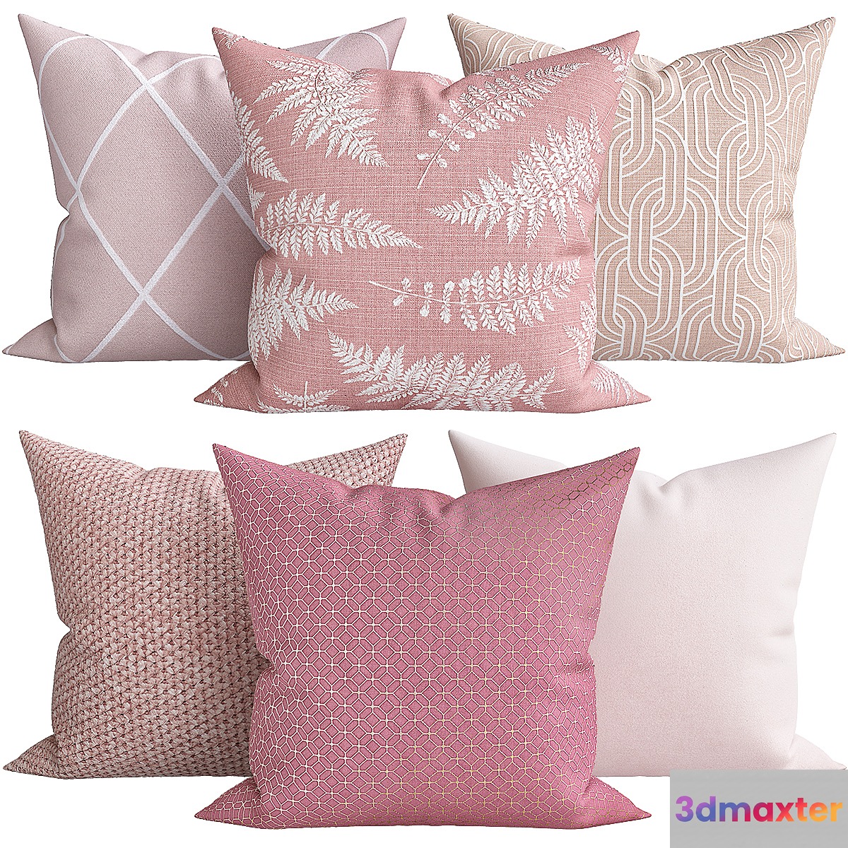 Decorative Pillows v003 3D Max