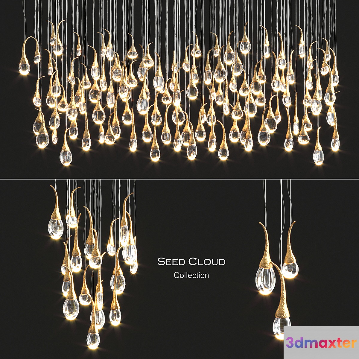 Seed Cloud Chandelier Collection by Orche 3D Max