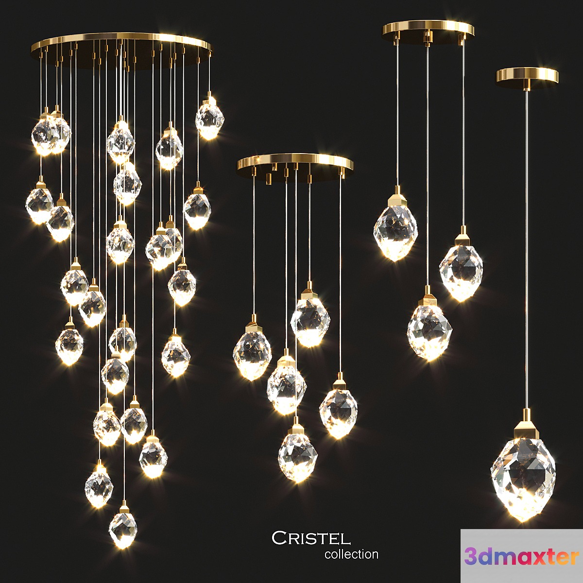 Cristel Chandelier Collection 3D Max