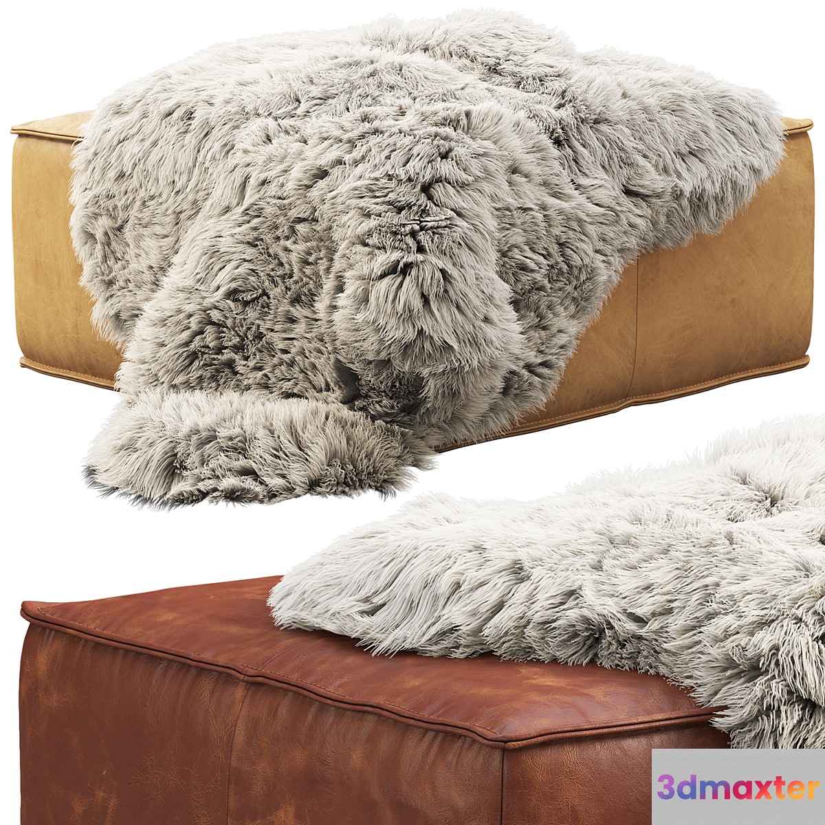 Joybird Lyle Leather Ottoman