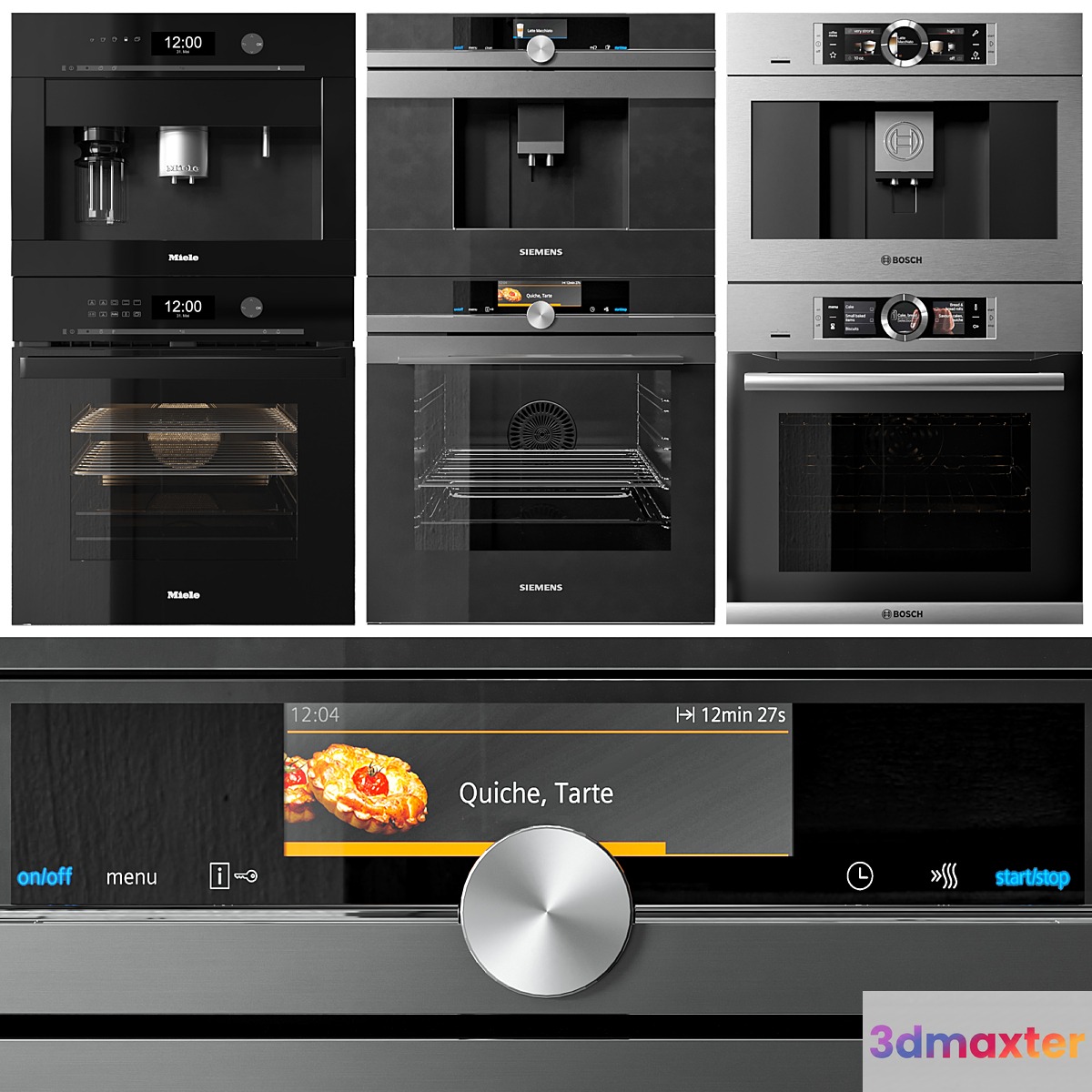 Miele Siemens and Bosch double oven and coffeemaker collection