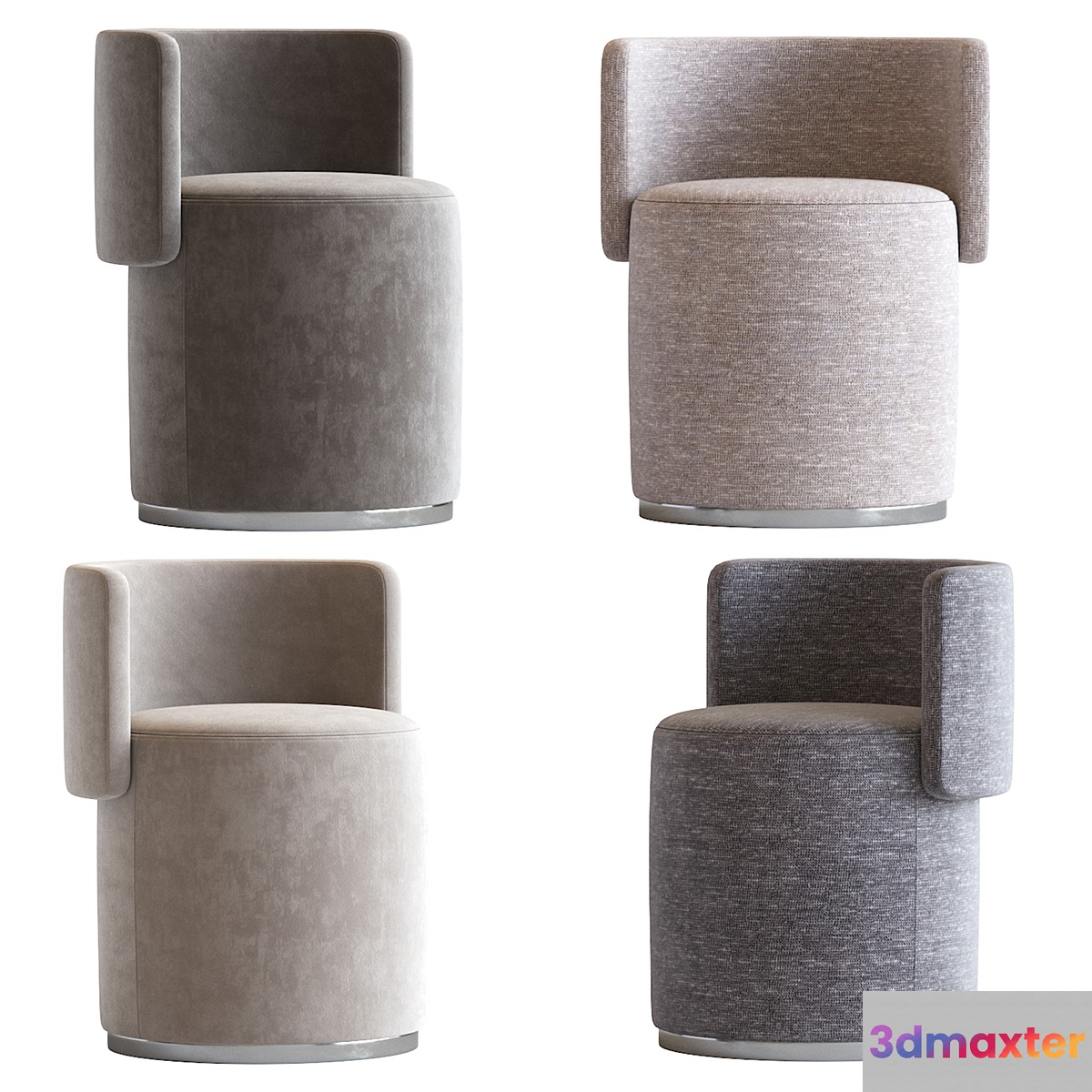 Love seat pouf rugiano 3D Max