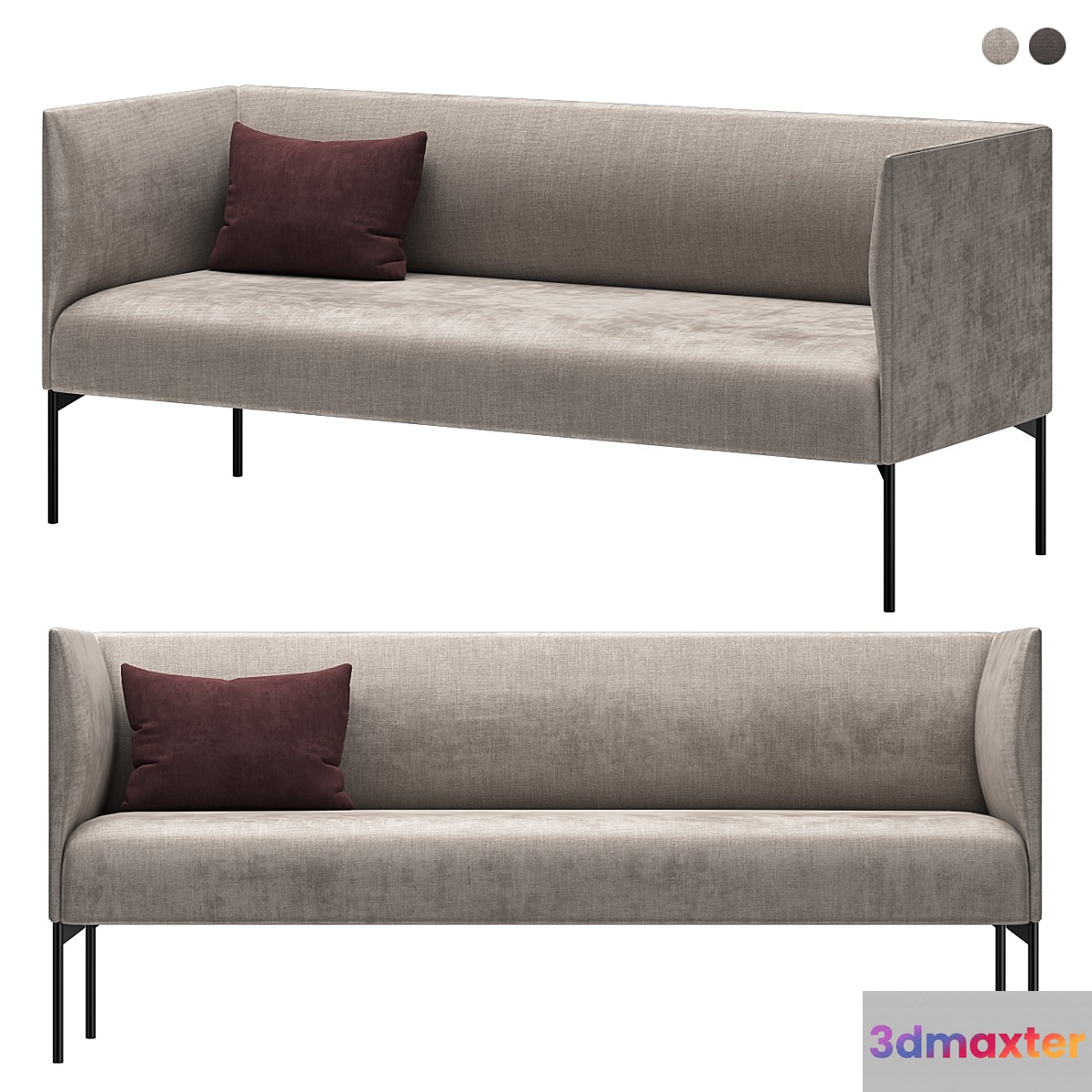 Talk 3-seater sofa 3D Max