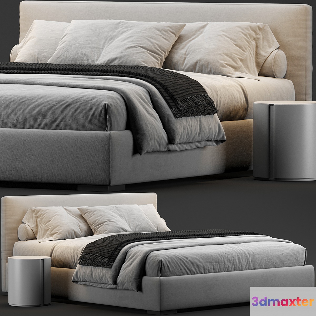 Meridiani Stone Bed 3D Max