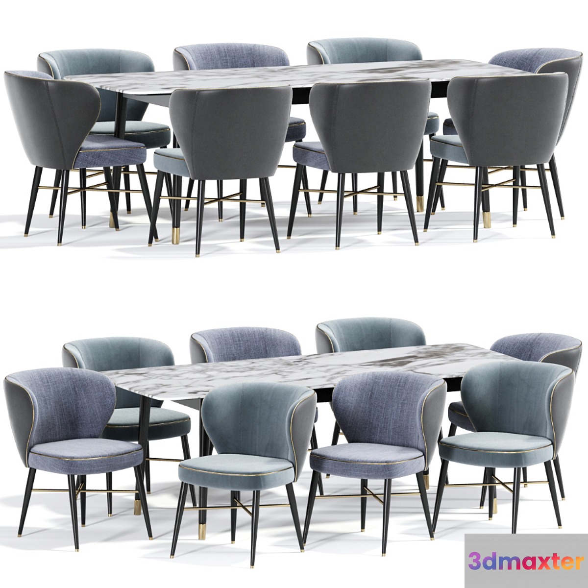 Arianna Dining Chair Table 3D Max