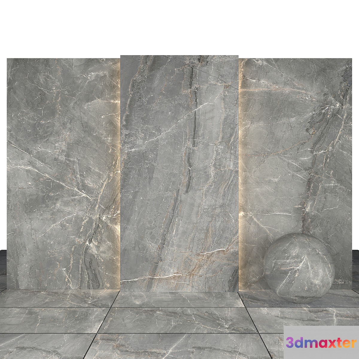 Precious Light Gray Marble 3D Max