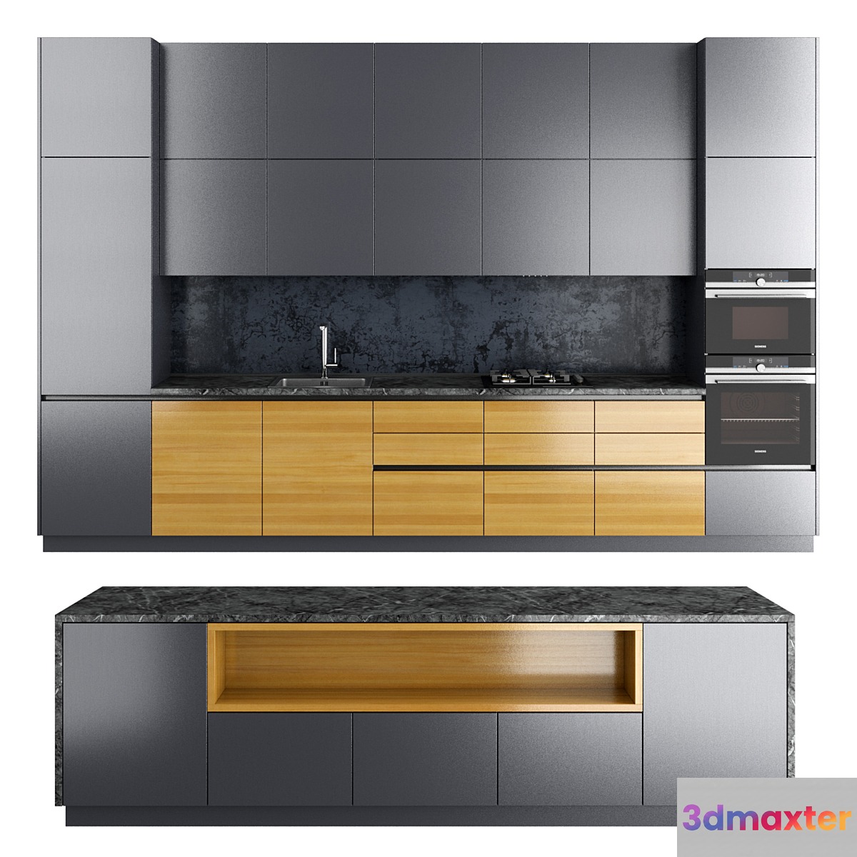 Modern kitchen 3D Max
