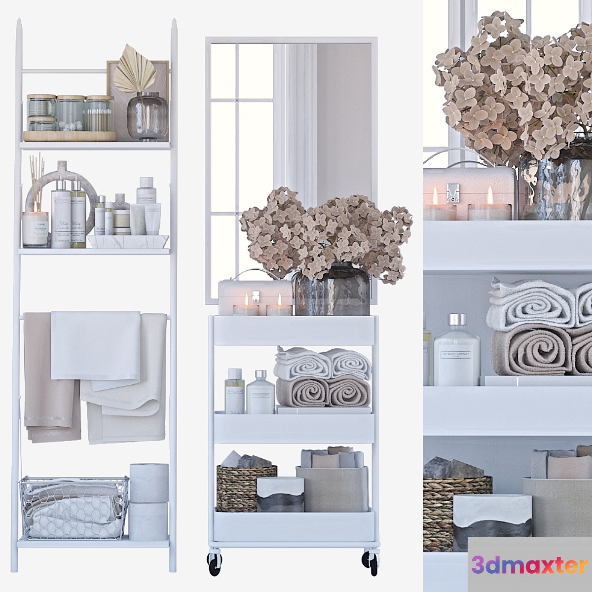 Shelving in the bathroom 12 3D Max