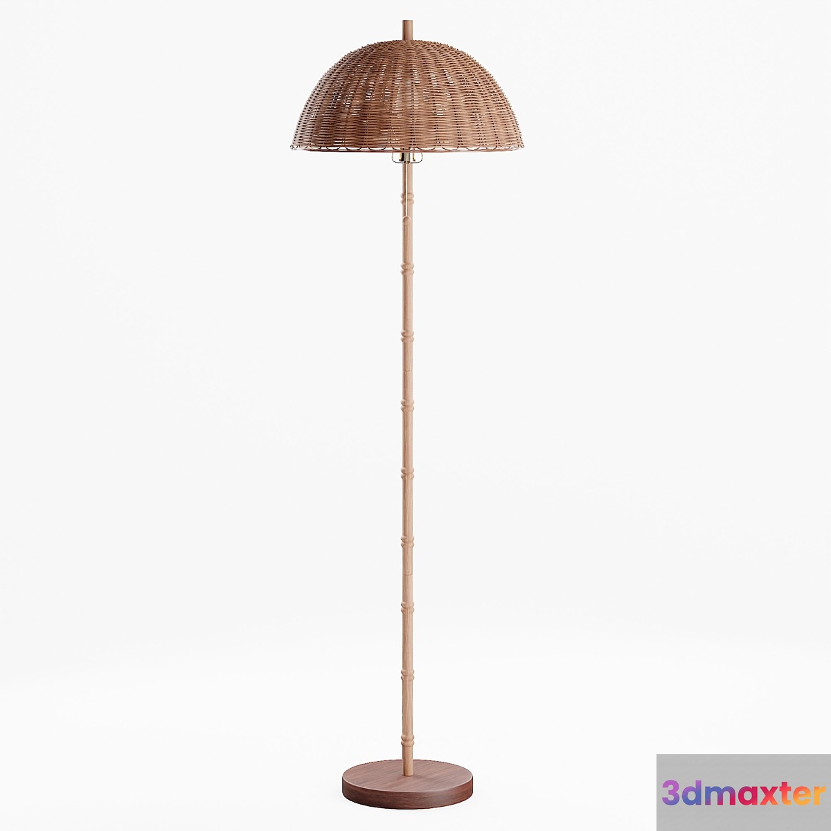 Willow Rattan Floor Lamp 3D Max