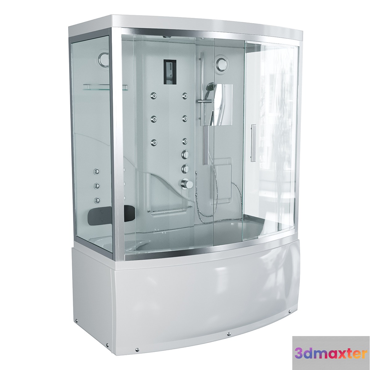 Shower enclosure BandHours Pronto 170x100 3D Max