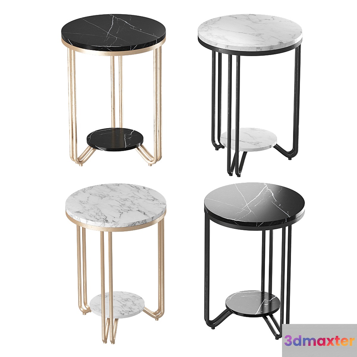 Serving table 100stolov 3D Max