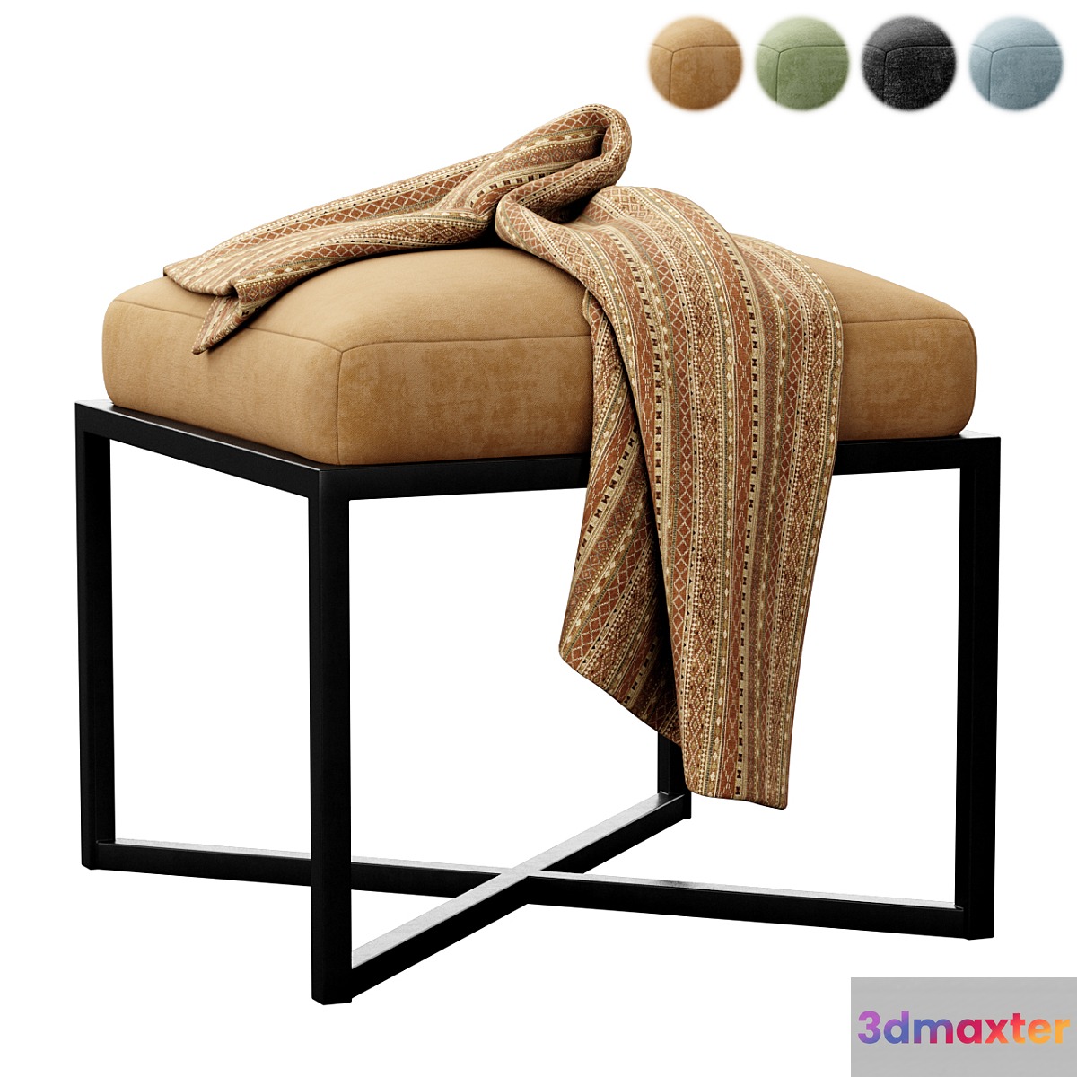 Four hands nadia accent stool 3D Max