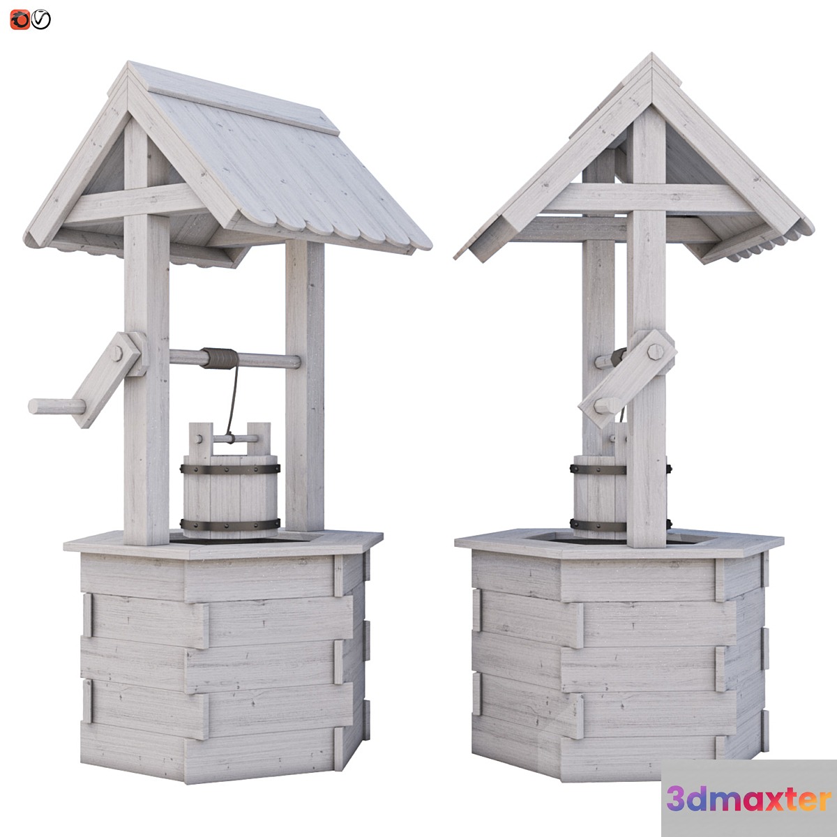 Ornamental garden well 04 3D Max