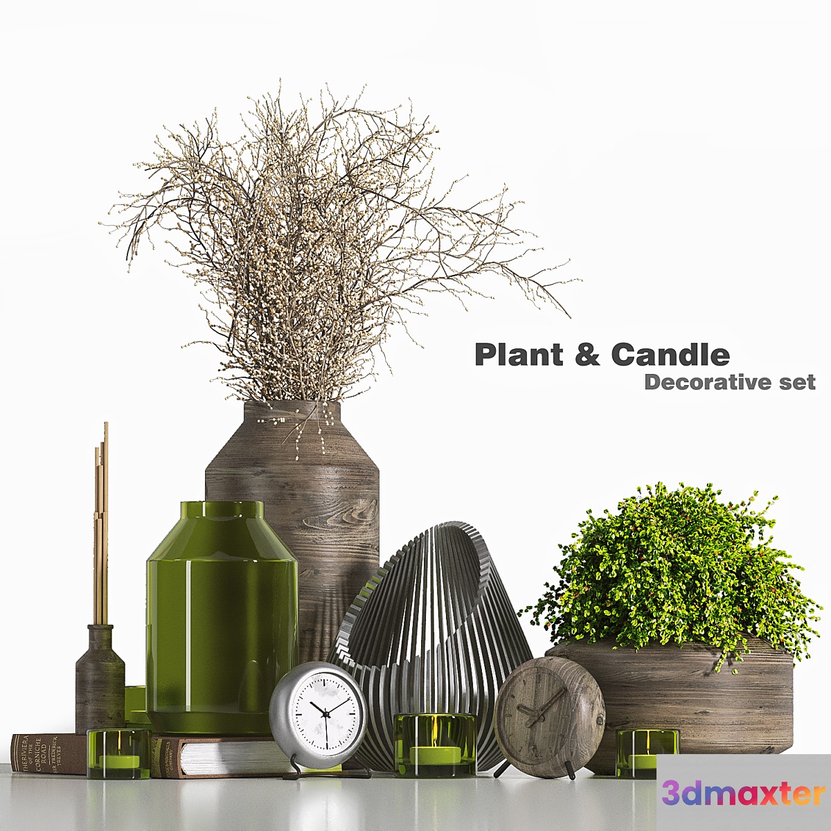 pant _ & _ candle_Decorative_set 3D Max