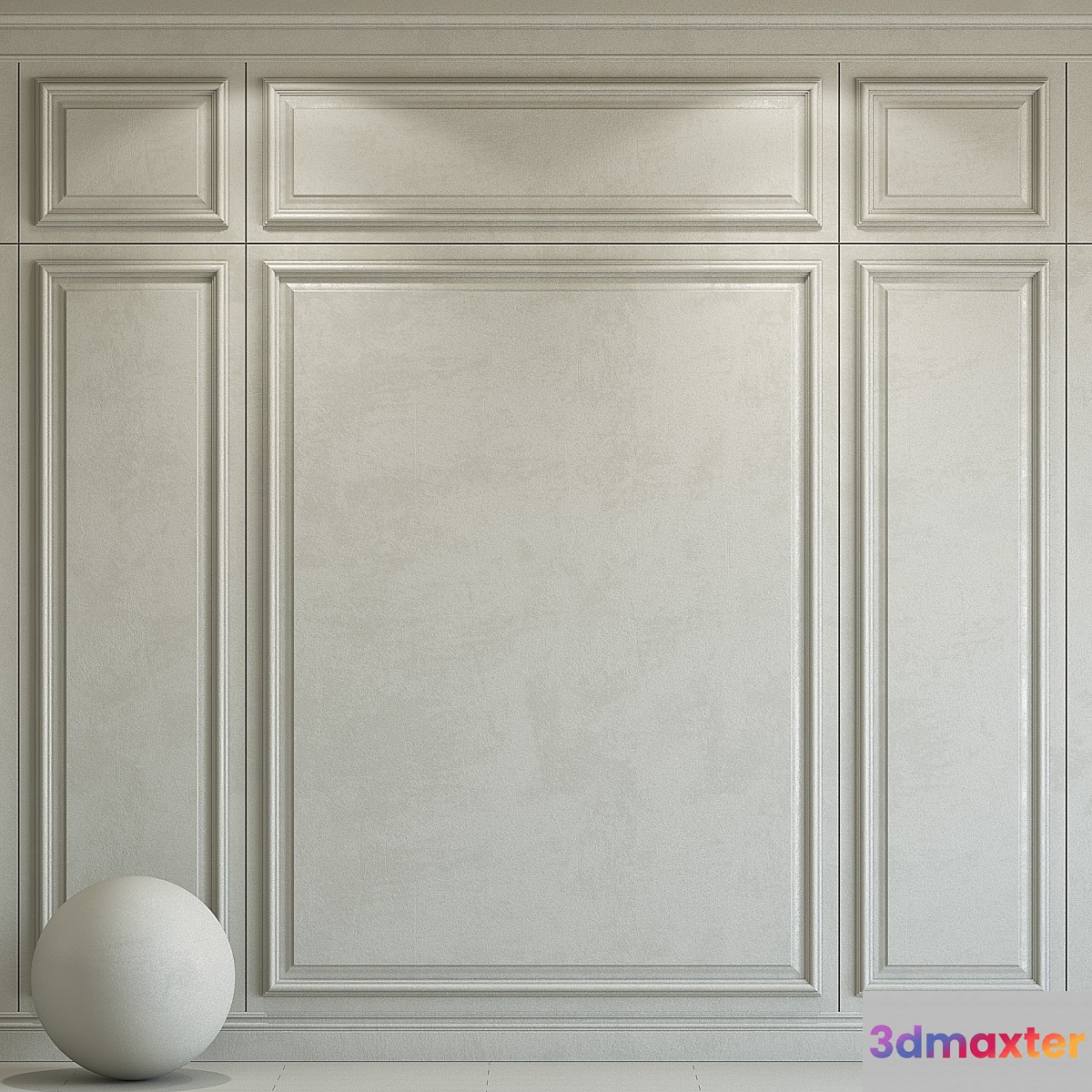 Decorative plaster with molding 166 3D Max