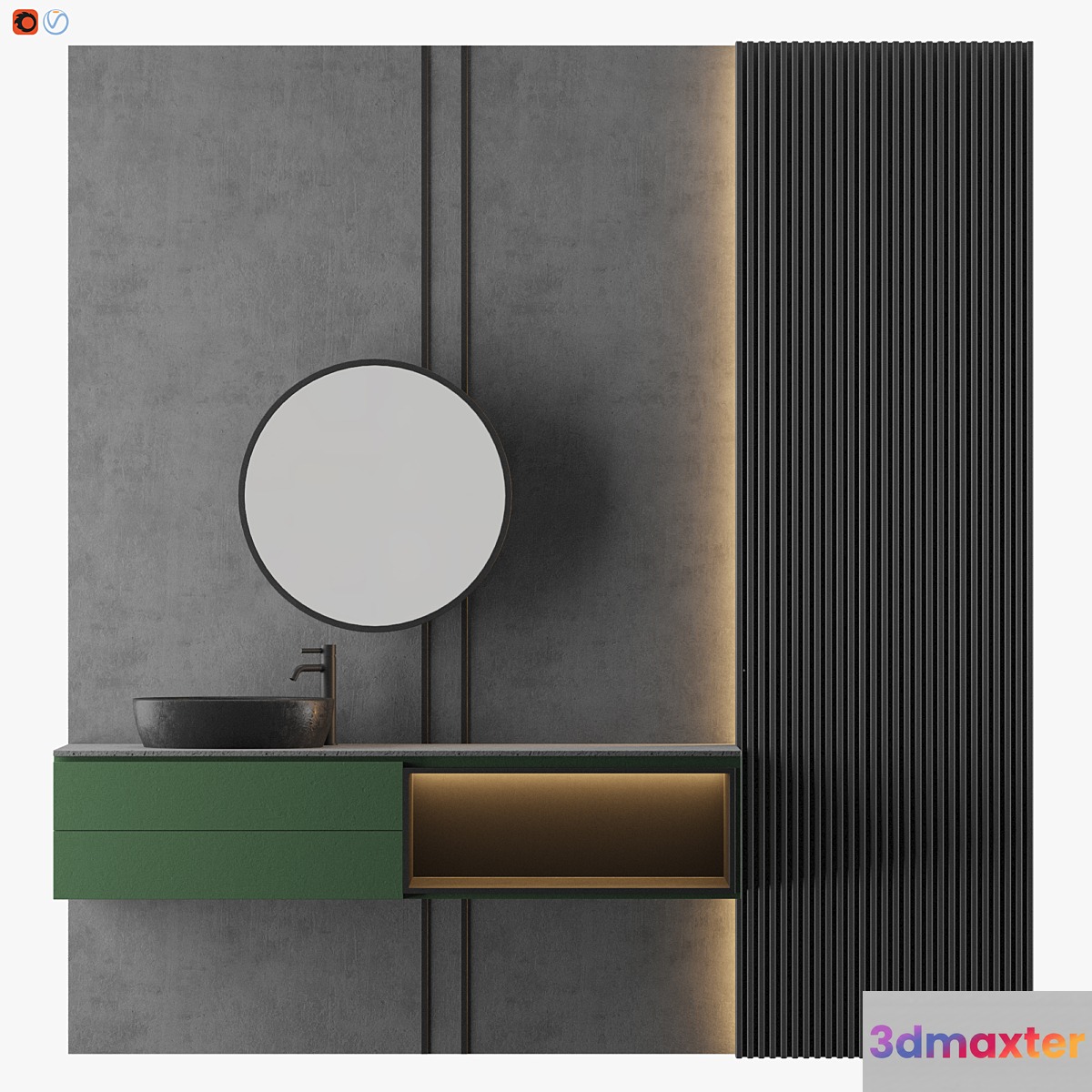 MODERN - Gray Bathroom_11 3D Max