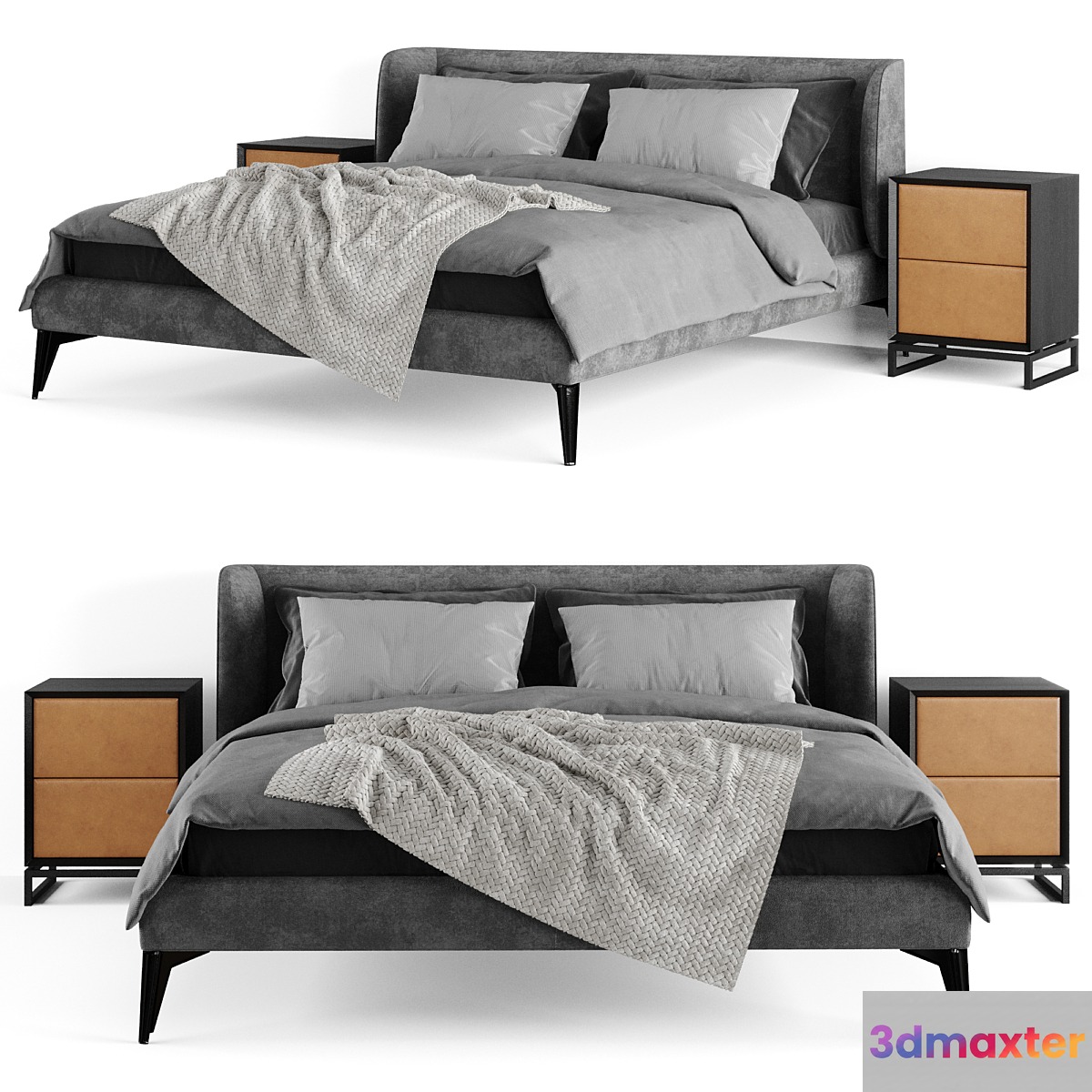 Longcourt Partisan bed. 3D Max