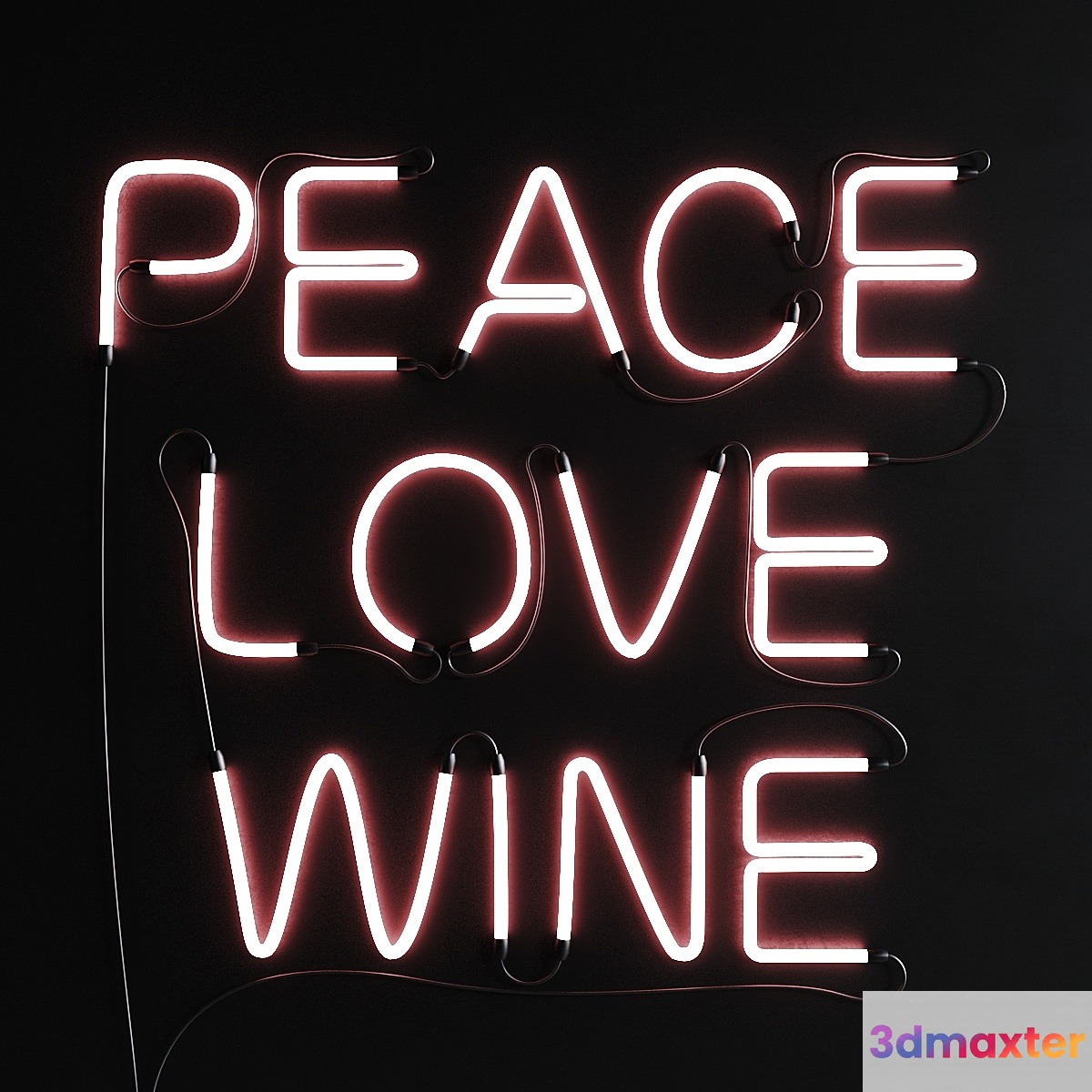 Neon Set 06 Neon Sign 3D Max
