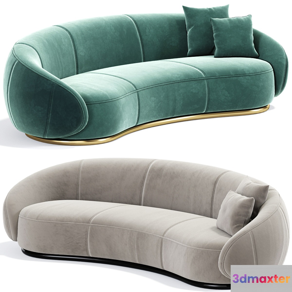 Ghidini long curved sofa 3D Max