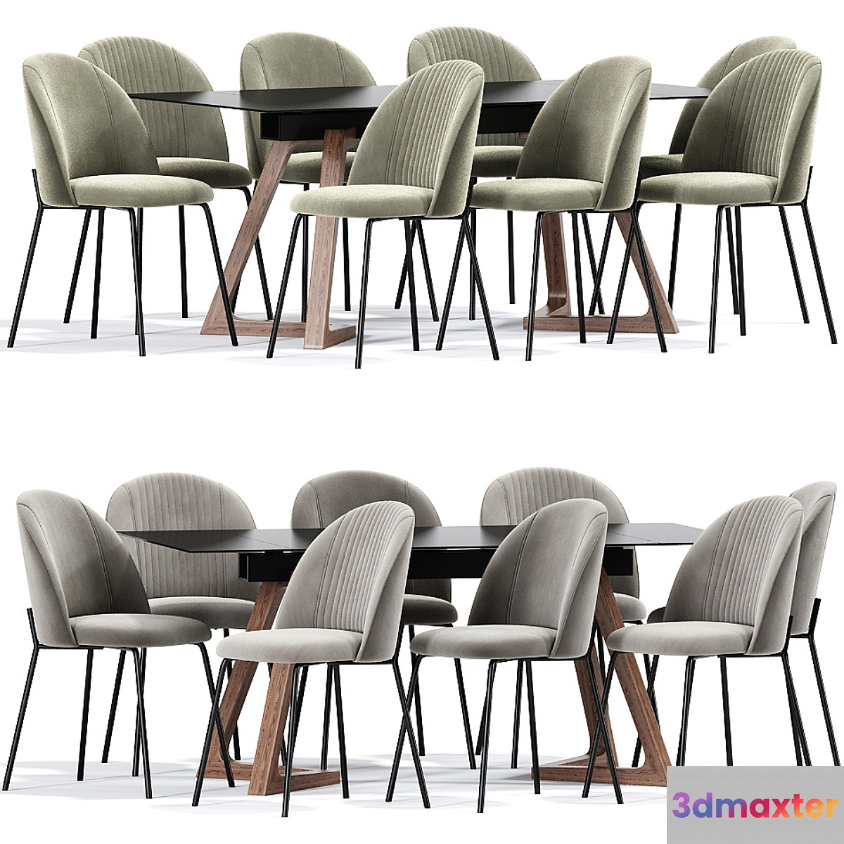 Cloyd Dining Chair Table 3D Max